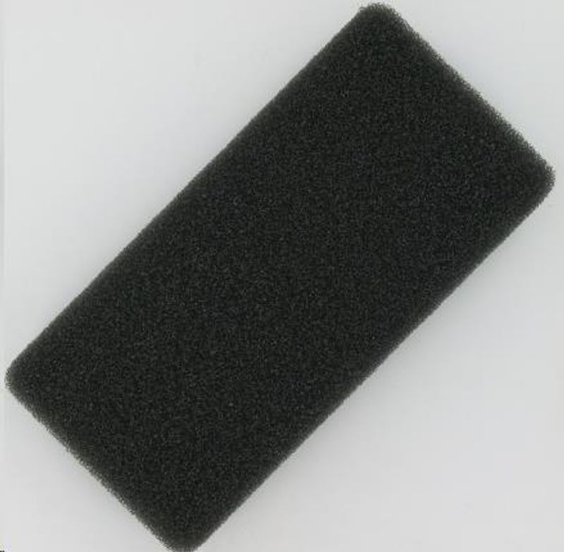 Skumfilter. L: 22,5cm. B: 10,5Cm. H: 3cm