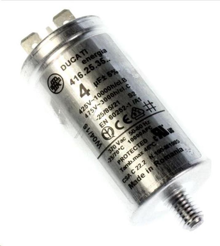 4,0UF-475V FASTON 6,3MM STARTKONDENSATOR