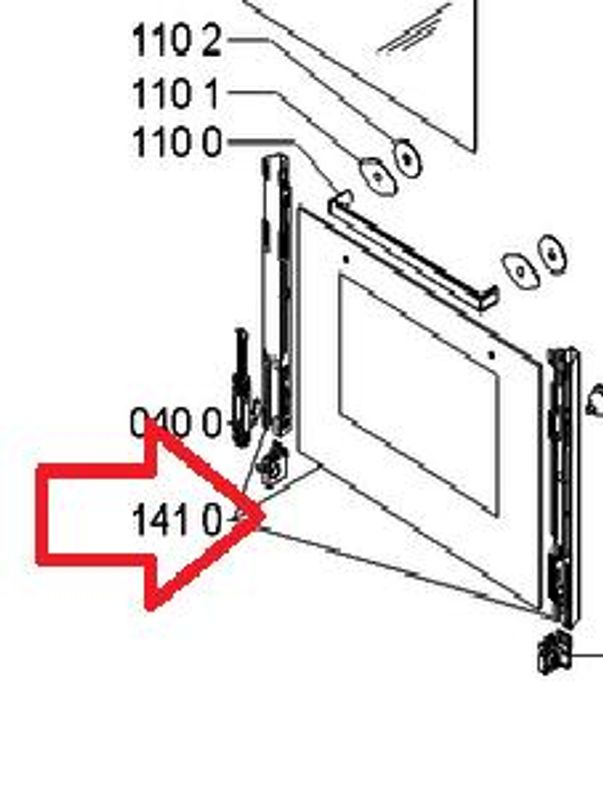 C00435986 Oven door outer ass