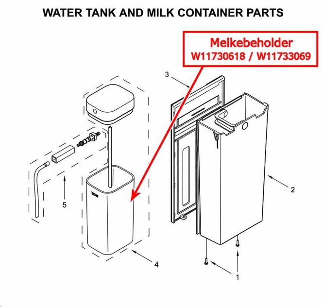 Hovedbilde KitchenAid melkebeholder KF6 KF7 KF8 – W11730618