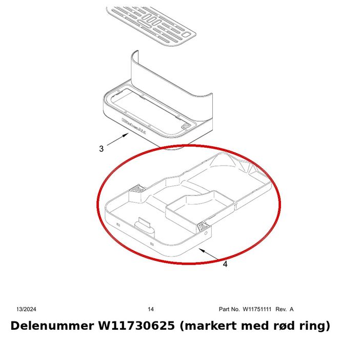 Hovedbilde KitchenAid W11730625 – Dryppbrett KF8